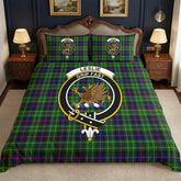 Leslie Hunting Tartan Crest Bedding Set