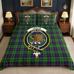 Leslie Hunting Tartan Crest Bedding Set