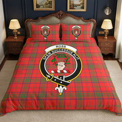 Ross Modern Tartan Crest Bedding Set