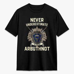 Arbuthnot Modern Tartan Crest 2D T-shirt - Never Underestimate Style