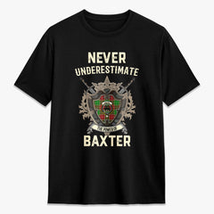 Baxter Modern Tartan Crest 2D T-shirt - Never Underestimate Style