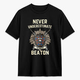 Beaton Modern Tartan Crest 2D T-shirt - Never Underestimate Style