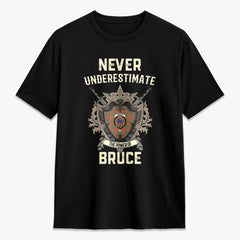 Bruce Ancient Tartan Crest 2D T-shirt - Never Underestimate Style