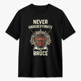 Bruce Modern Tartan Crest 2D T-shirt - Never Underestimate Style