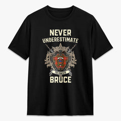 Bruce Modern Tartan Crest 2D T-shirt - Never Underestimate Style