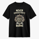 Burns Check Tartan Crest 2D T-shirt - Never Underestimate Style