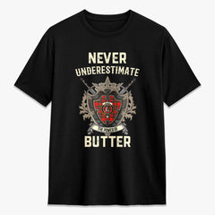 Butter Tartan Crest 2D T-shirt - Never Underestimate Style