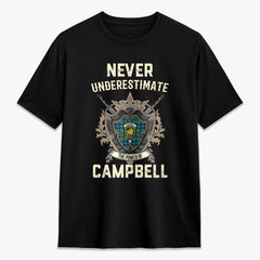 Campbell Ancient 01 Tartan Crest 2D T-shirt - Never Underestimate Style