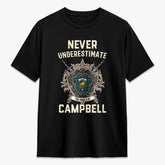 Campbell Ancient 02 Tartan Crest 2D T-shirt - Never Underestimate Style