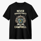 Campbell Dress Tartan Crest 2D T-shirt - Never Underestimate Style