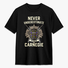 Carnegie Ancient Tartan Crest 2D T-shirt - Never Underestimate Style