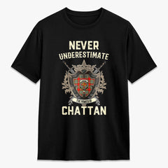 Chattan Tartan Crest 2D T-shirt - Never Underestimate Style