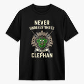 Clephan (or Clephane) Tartan Crest 2D T-shirt - Never Underestimate Style
