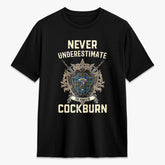 Cockburn Modern Tartan Crest 2D T-shirt - Never Underestimate Style