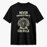 Colville Tartan Crest 2D T-shirt - Never Underestimate Style