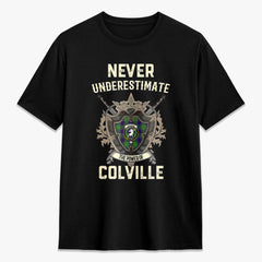 Colville Tartan Crest 2D T-shirt - Never Underestimate Style