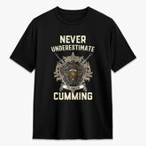 Cumming Hunting Ancient Tartan Crest 2D T-shirt - Never Underestimate Style