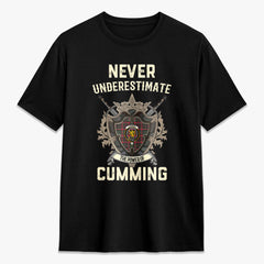 Cumming Hunting Modern Tartan Crest 2D T-shirt - Never Underestimate Style