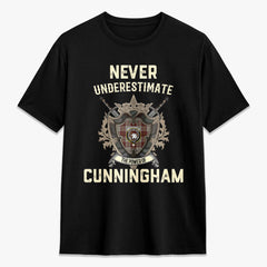 Cunningham Burgundy Dancers Tartan Crest 2D T-shirt - Never Underestimate Style