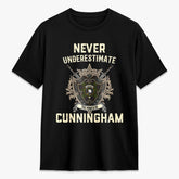Cunningham Hunting Modern Tartan Crest 2D T-shirt - Never Underestimate Style