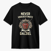 Dalziel Modern Tartan Crest 2D T-shirt - Never Underestimate Style