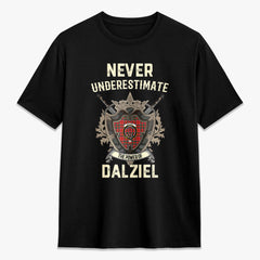 Dalziel Modern Tartan Crest 2D T-shirt - Never Underestimate Style