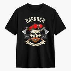 Darroch (Gourock) Tartan Crest 2D T-shirt - Alba Skull Style