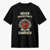 Darroch (Gourock) Tartan Crest 2D T-shirt - Never Underestimate Style