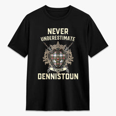 Dennistoun Tartan Crest 2D T-shirt - Never Underestimate Style
