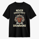 Drummond of Perth Tartan Crest 2D T-shirt - Never Underestimate Style