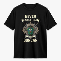Duncan Ancient Tartan Crest 2D T-shirt - Never Underestimate Style