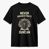 Duncan Modern Tartan Crest 2D T-shirt - Never Underestimate Style