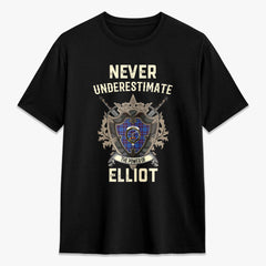 Elliot Modern Tartan Crest 2D T-shirt - Never Underestimate Style