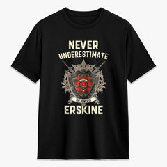 Erskine Modern Tartan Crest 2D T-shirt - Never Underestimate Style