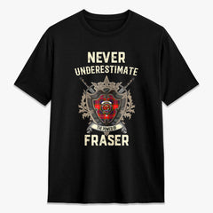 Fraser Tartan Crest 2D T-shirt - Never Underestimate Style