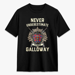 Galloway Red Tartan Crest 2D T-shirt - Never Underestimate Style