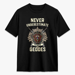 Geddes Tartan Crest 2D T-shirt - Never Underestimate Style