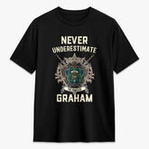 Graham of Menteith Ancient Tartan Crest 2D T-shirt - Never Underestimate Style