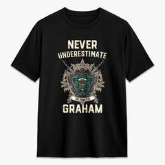 Graham of Menteith Ancient Tartan Crest 2D T-shirt - Never Underestimate Style