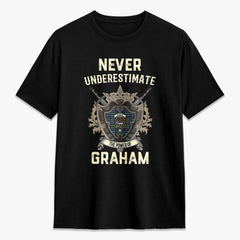 Graham of Montrose Modern Tartan Crest 2D T-shirt - Never Underestimate Style