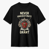 Grant Modern Tartan Crest 2D T-shirt - Never Underestimate Style