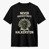 Halkerston Tartan Crest 2D T-shirt - Never Underestimate Style