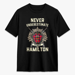 Hamilton Modern Tartan Crest 2D T-shirt - Never Underestimate Style