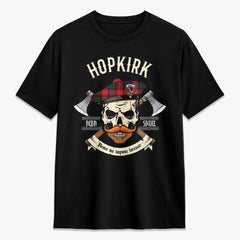 Hopkirk Tartan Crest 2D T-shirt - Alba Skull Style