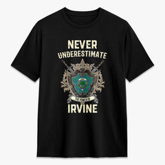 Irvine Ancient Tartan Crest 2D T-shirt - Never Underestimate Style
