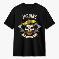 Jardine Tartan Crest 2D T-shirt - Alba Skull Style