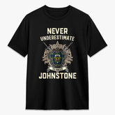 Johnstone Modern Tartan Crest 2D T-shirt - Never Underestimate Style