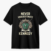 Kennedy Ancient Tartan Crest 2D T-shirt - Never Underestimate Style