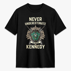Kennedy Ancient Tartan Crest 2D T-shirt - Never Underestimate Style