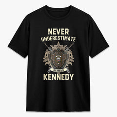 Kennedy Weathered Tartan Crest 2D T-shirt - Never Underestimate Style